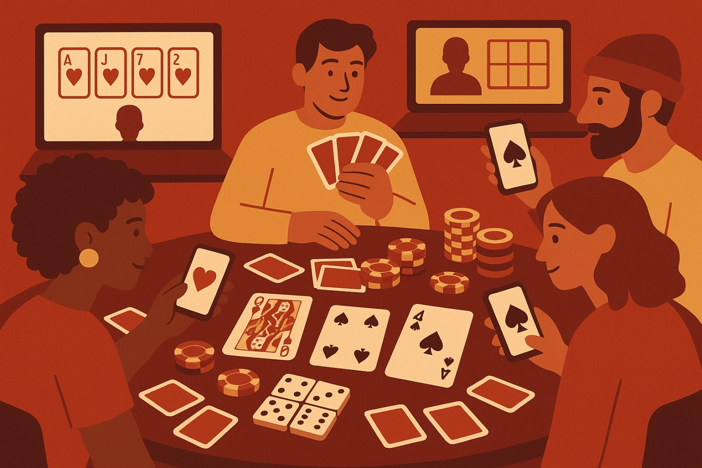 Minh hoa sanh choi game bai doi thuong truc tuyen voi nhieu the loai, bai va chip mau do vang